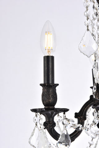 Rosalia 4 light Dark Bronze Pendant Clear Royal Cut Crystal