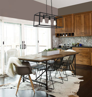 Resolute 3 light black Pendant