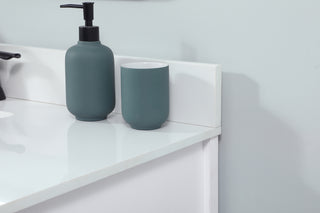 32 inch Single bathroom vanity in white with backsplash