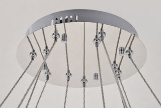 Monroe Integrated LED light Chrome Chandelier Clear Royal Cut Crystal