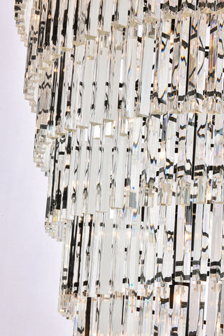 Sydney 48 inch spiral crystal chandelier in matte black
