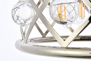 Madison 3 light polished Nickel Pendant Clear Royal Cut Crystal
