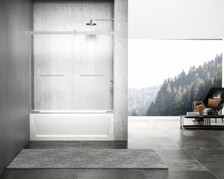 Frameless tub door 60 x 60 Polished Chrome