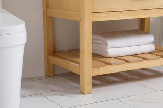 36 inch Single bathroom vanity in natural wood