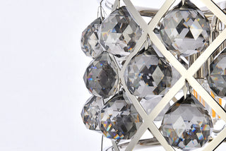 Madison 4 light polished Nickel Pendant Silver Shade (Grey) Royal Cut Crystal