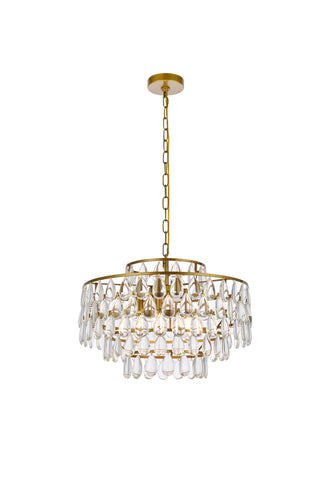 Mila 20 inch pendant in brass
