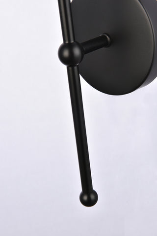 Keely 1 light black wall sconce