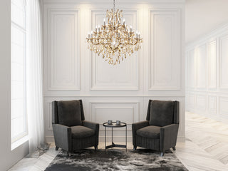 Maria Theresa 37 light Golden Teak Chandelier Golden Teak (Smoky) Royal Cut Crystal