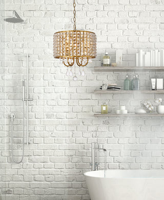 Elise 14 inch pendant in brass