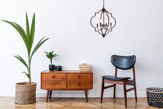 Sandara 4 lights pendant in weathered oak