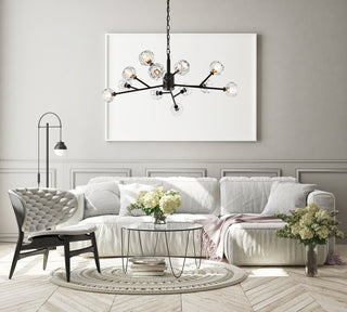 Graham 12 Light Pendant in Black