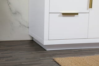 48 inch Single bathroom vanity in white with backsplash