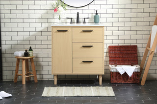 30 inch bathroom vanity in Maple