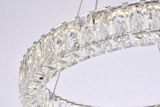 Monroe 26 inch LED round Single pendant in chrome