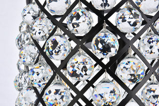 Madison 4 light Matte Black Pendant Clear Royal Cut Crystal