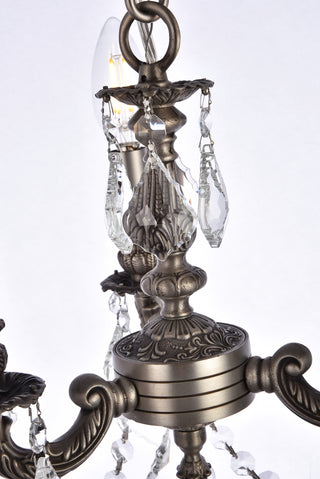 Lillie 3 light Pewter Pendant Clear Royal Cut Crystal