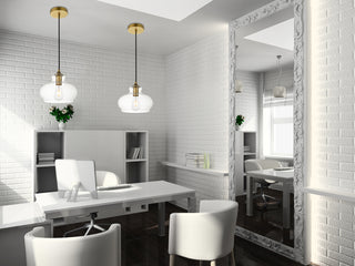 Destry 1 Light Brass Pendant With Clear Glass