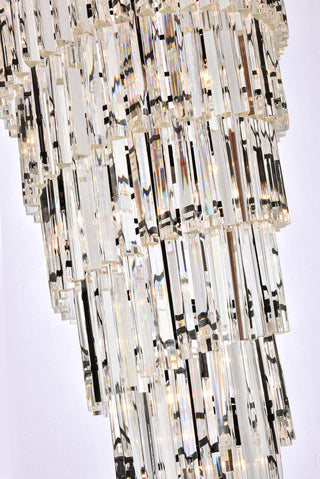 Sydney 30 inch spiral crystal chandelier in matte black