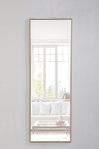 Metal frame Rectangle Mirror 18 inch Brass