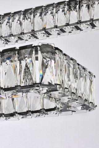 Monroe 50 inch LED double rectangle pendant in black