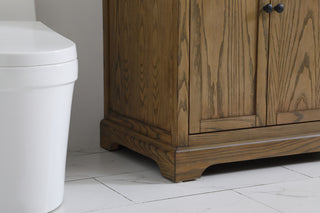 36 inch Single bathroom vanity in driftwood with backsplash