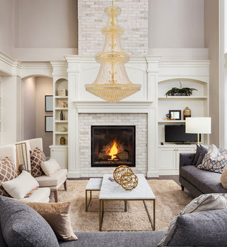 Primo 48 light Gold Chandelier Clear Royal Cut Crystal