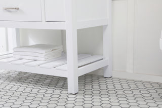 42 inch Single bathroom vanity in white with backsplash