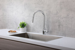 Luca Single Handle Pull Down Sprayer Kitchen Faucet with touch sensor in Chrome