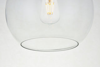 Baxter 1 Light Brass Flush Mount With Clear Glass