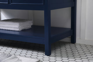 48 inch Single bathroom vanity in blue with backsplash