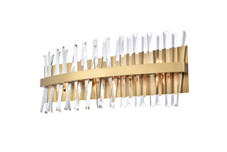 Serephina 30 inch crystal bath sconce in satin gold