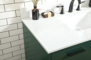 42 inch bathroom vanity in Green with backsplash