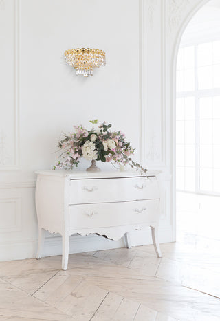 Century 2 light Gold Wall Sconce Clear Royal Cut Crystal