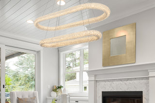 Bowen 42 inch Adjustable LED Chandelier in Chrome