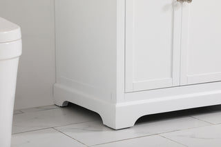36 inch Single bathroom vanity in white with backsplash