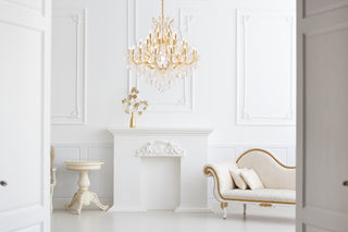 Maria Theresa 37 light Gold Chandelier Clear Royal Cut Crystal