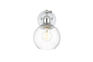 Kai 1 light Chrome and Clear Bath Sconce