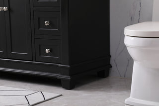 48 inch Single bathroom vanity set in black