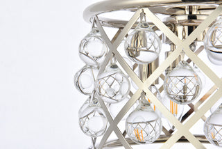 Madison 3 light polished Nickel Pendant Clear Royal Cut Crystal
