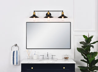 Etude 3 light brass and black Wall Sconce