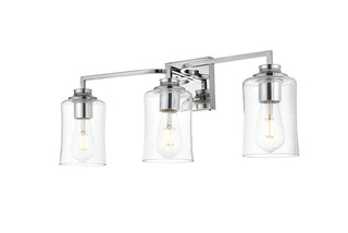 Ronnie 3 light Chrome and Clear Bath Sconce