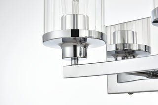 Saanvi 2 light Chrome and Clear Bath Sconce