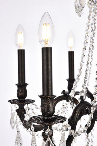 Rosalia 6 light Dark Bronze Chandelier Clear Royal Cut Crystal