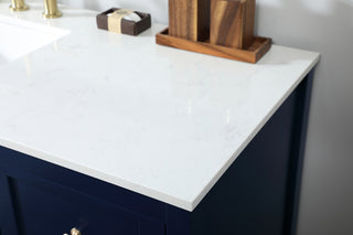 60 inch Single bathroom vanity in blue