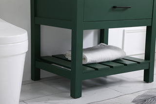 30 inch Single bathroom vanity in green