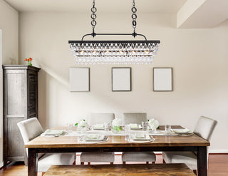 Nordic 40 inch rectangle pendant in black