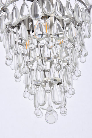 Nordic 3 light antique silver Pendant Clear Royal Cut Crystal