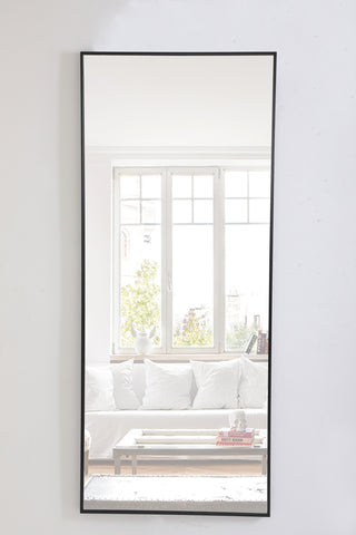 Metal frame Rectangle Mirror 30 inch Black