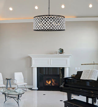 Madison 10 light Matte Black Chandelier Clear Royal Cut Crystal