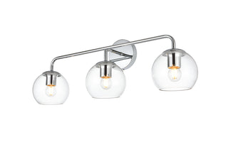 Genesis 3 light Chrome and Clear Bath Sconce